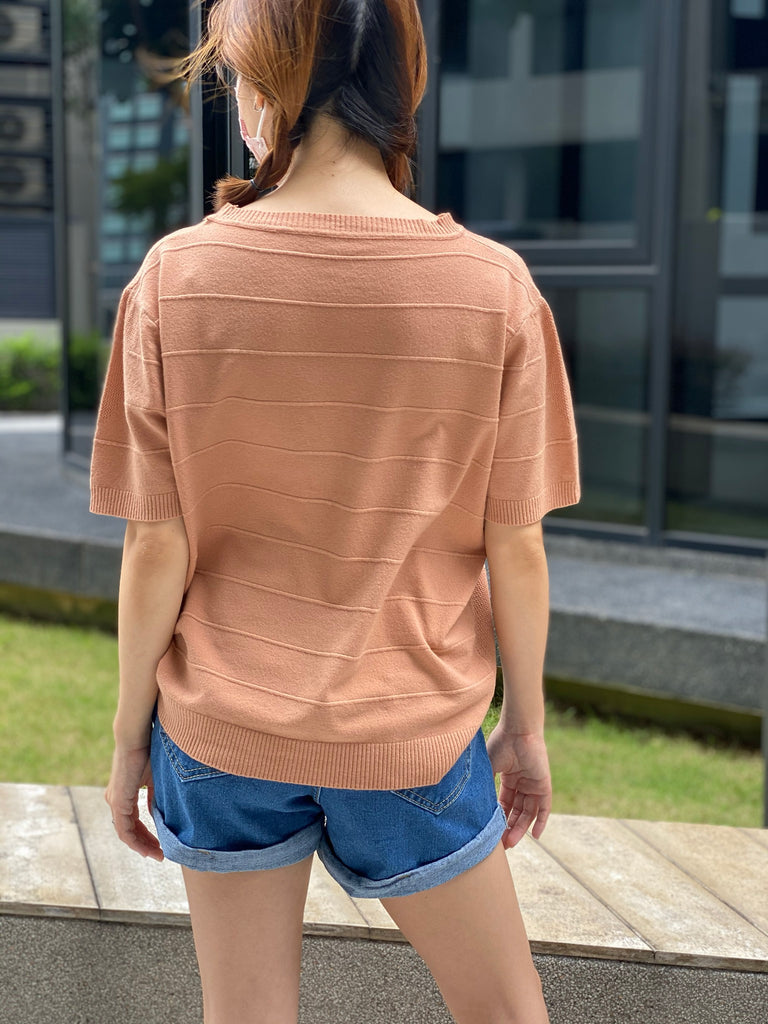 HANUU ALL-DAY TOP IN PEACH PINK