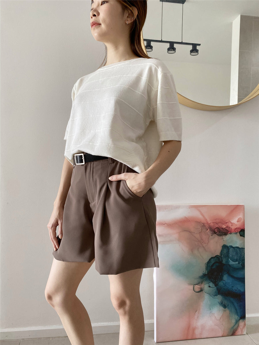HANUU ALL-DAY TOP IN CREAM WHITE (Back Order)