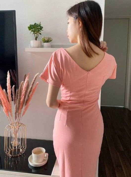 Rose Pink Pencil Dress (Pre-Order)